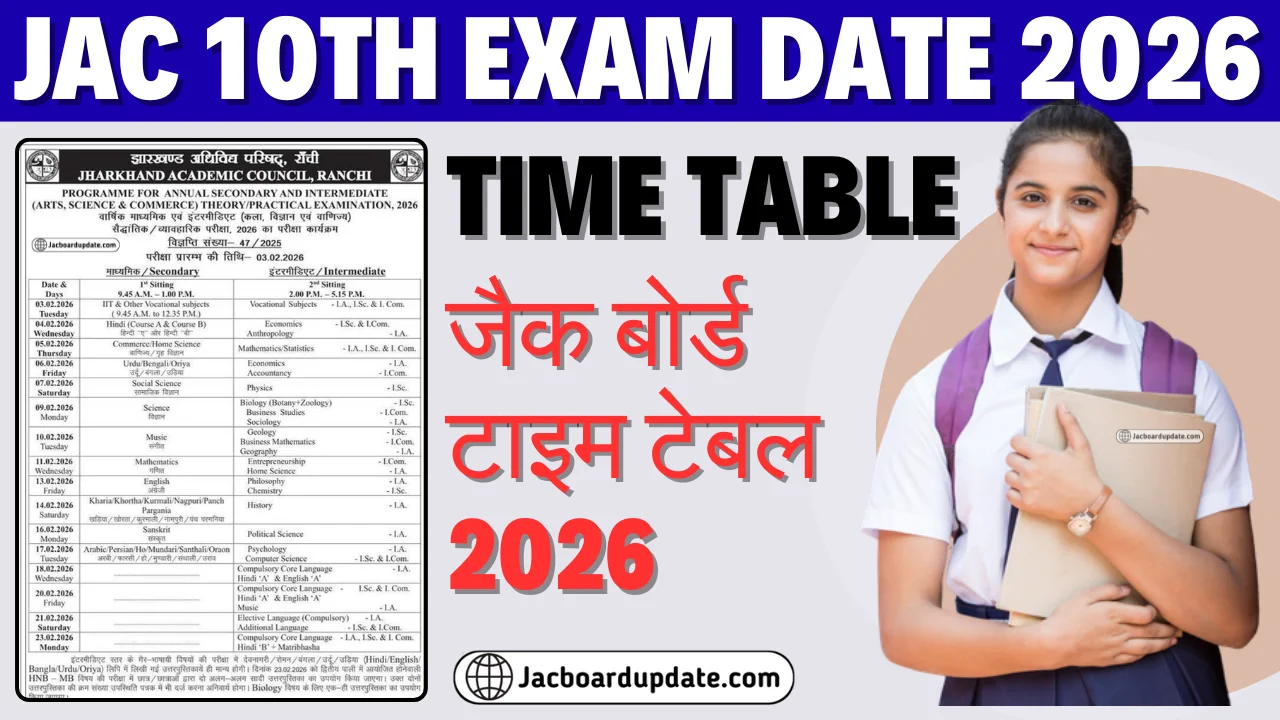 JAC 10th Exam Date 2026